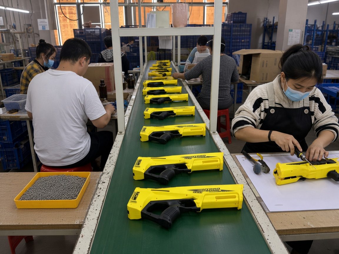 Toy product assembly at a workshop
